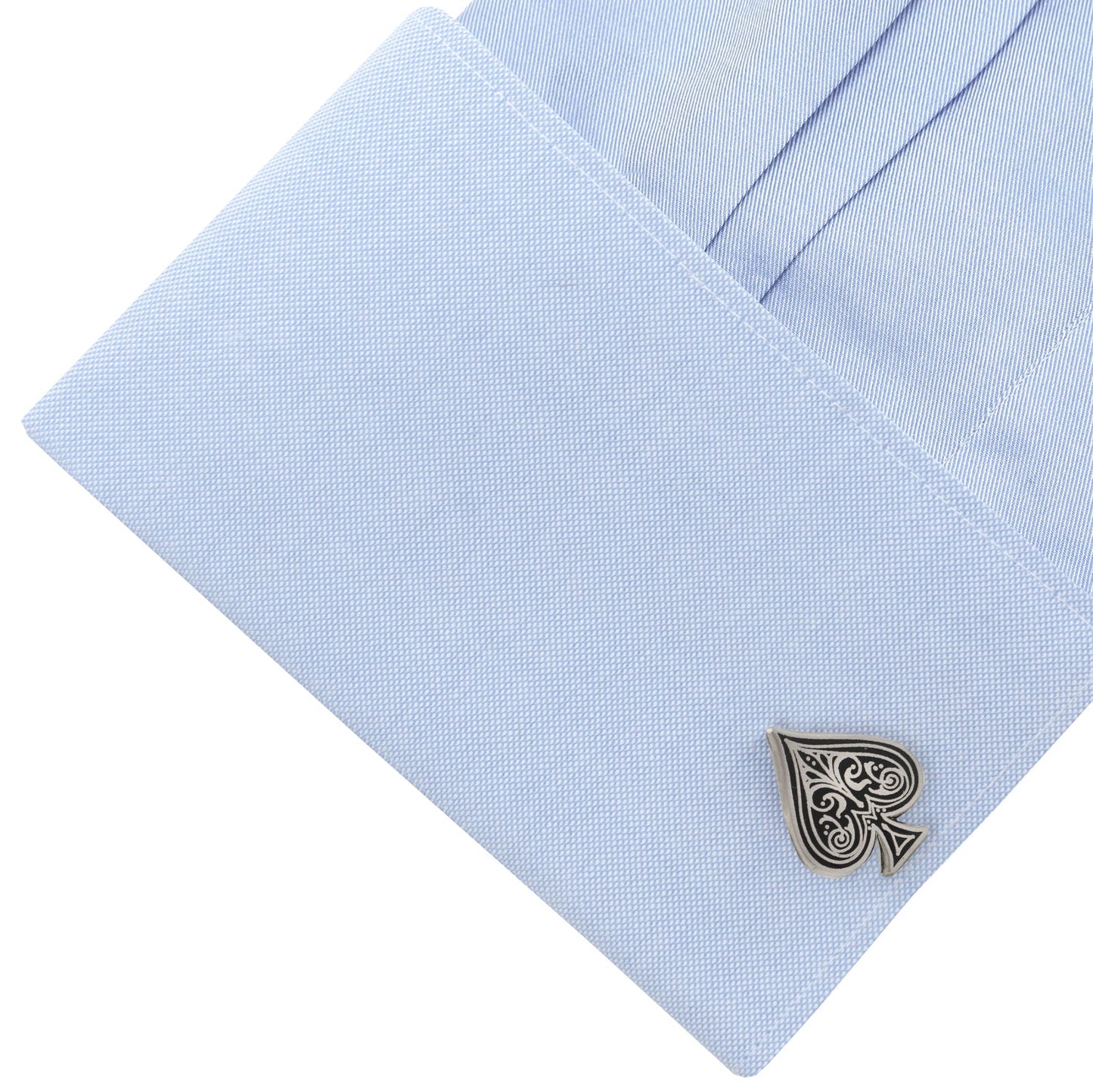 Ace of Spades Antique Silver Cufflinks