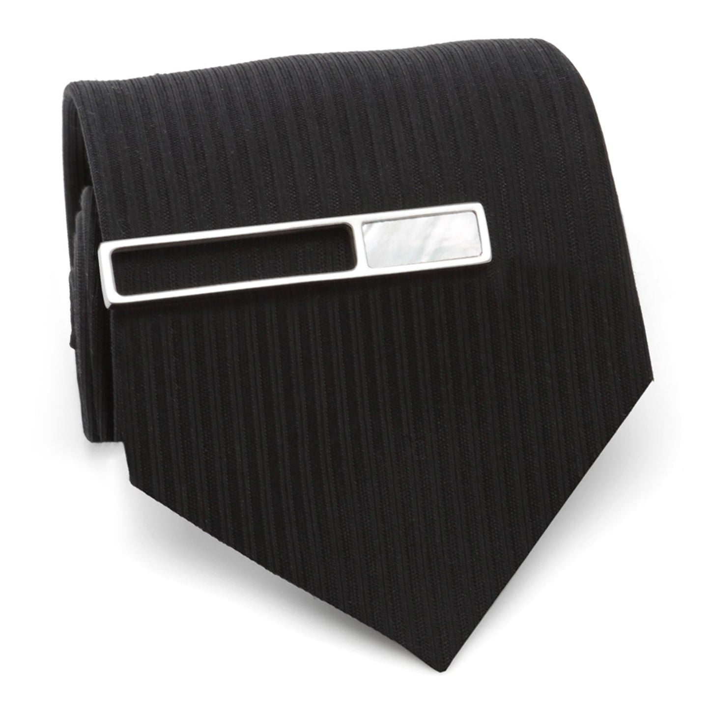 Die Cut Mother of Pearl Stainless Steel Tie Clip