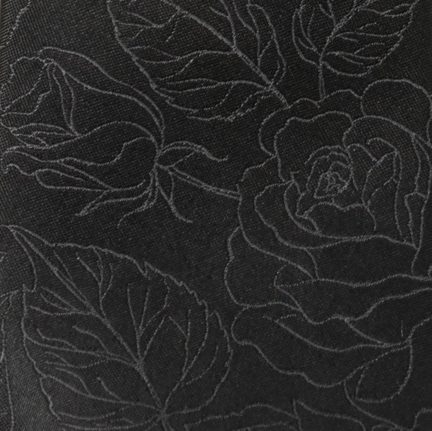 Black Floral Tie and Pocket Square Gift Set