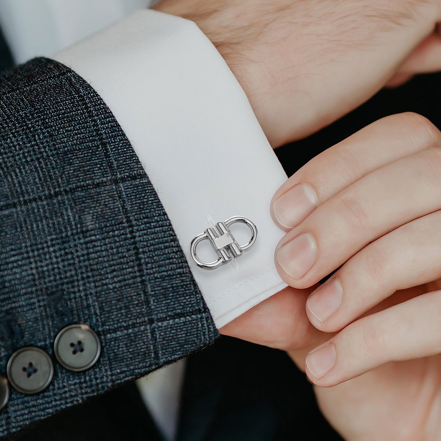 Horse Bit Stainless Steel Cufflinks