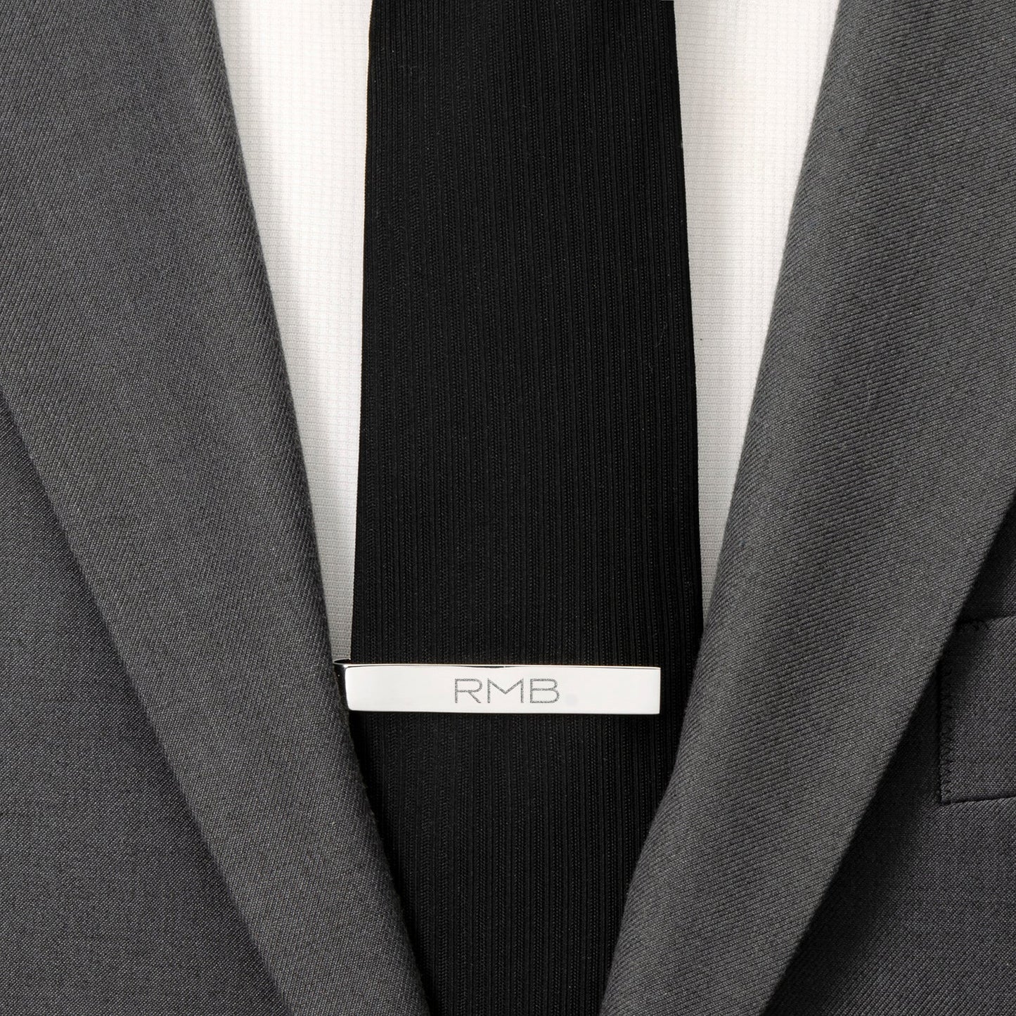 Engravable Rope Border Round Cufflinks and Tie Bar Gift Set