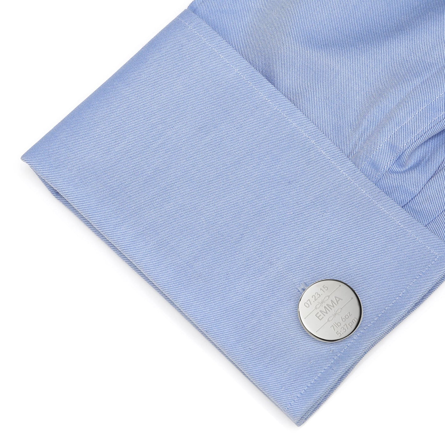 Birth Details Custom Photo Engravable Cufflinks