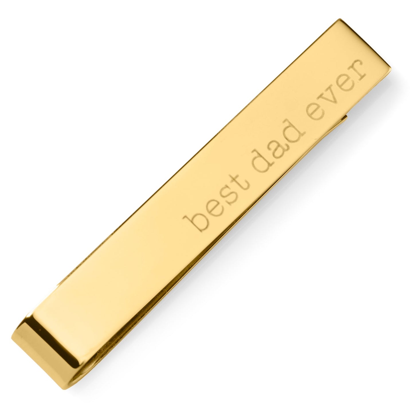 Best Dad Ever Gold Engravable Tie Bar