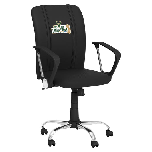 Curve Task Chair with Milwaukee Bucks 2021 Champions Logo