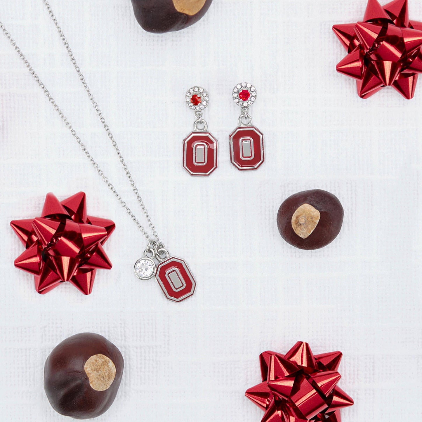 Ohio State Block O Charm Necklace