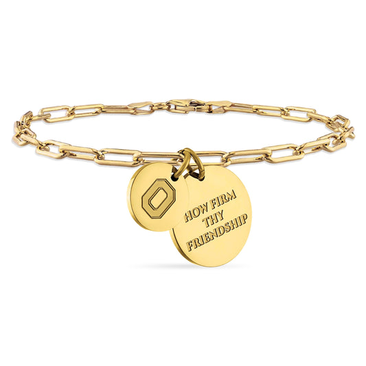 Ohio State Coin Charm Bracelet - 18K Gold Dipped