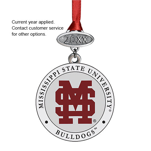 Mississippi State University Bulldogs "MS" Logo Ornament