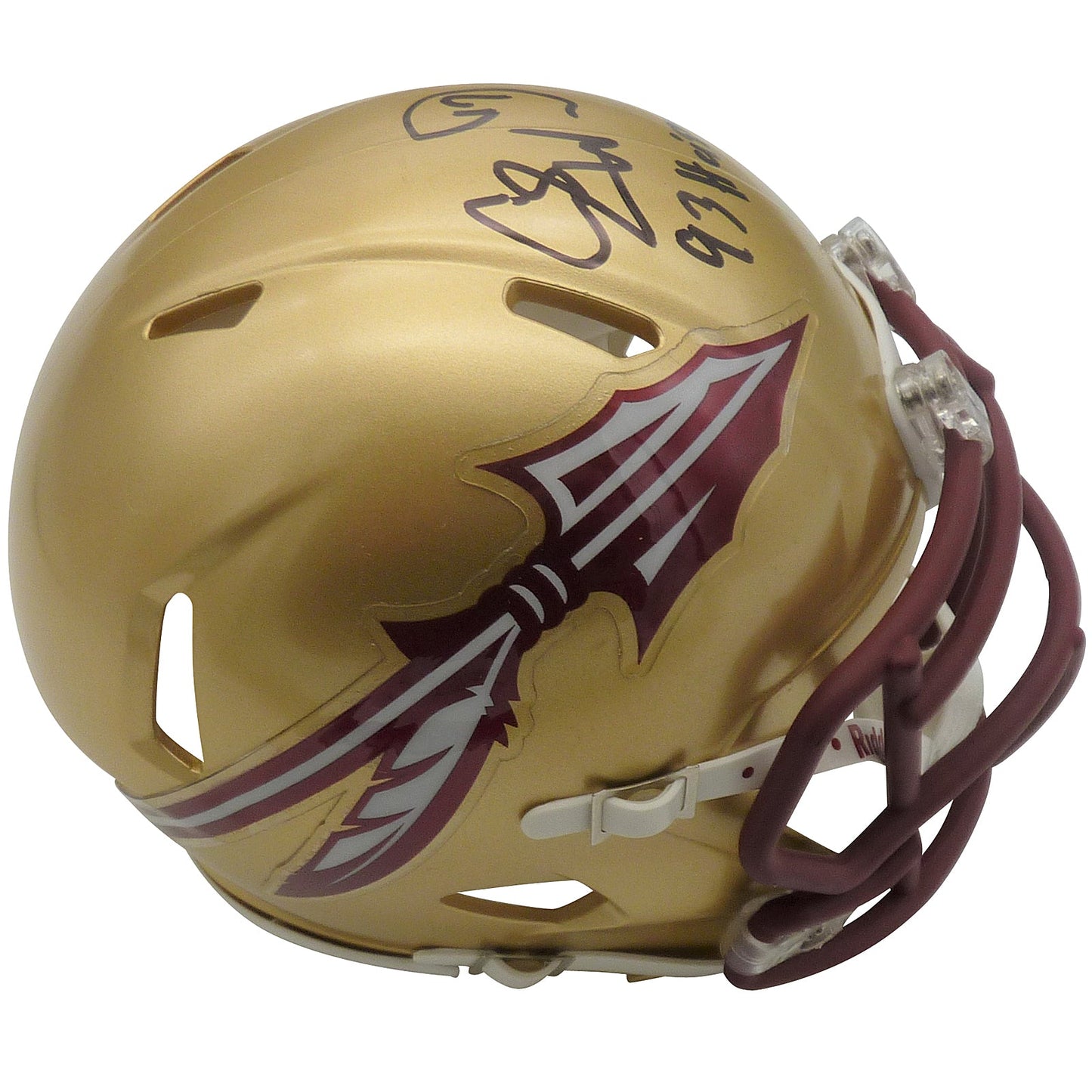 Charlie Ward Autographed Florida State FSU Seminoles Mini Helmet w/ "93 Heisman"