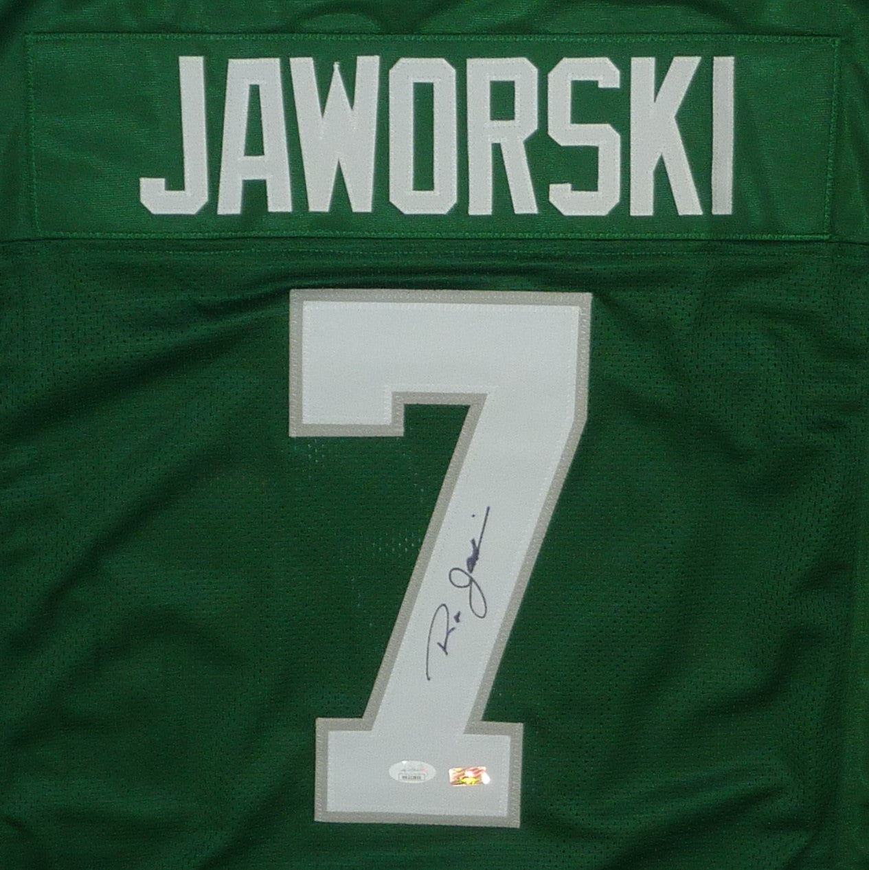 Ron Jaworski Autographed Philadelphia Eagles (Green #7) Jersey - JSA
