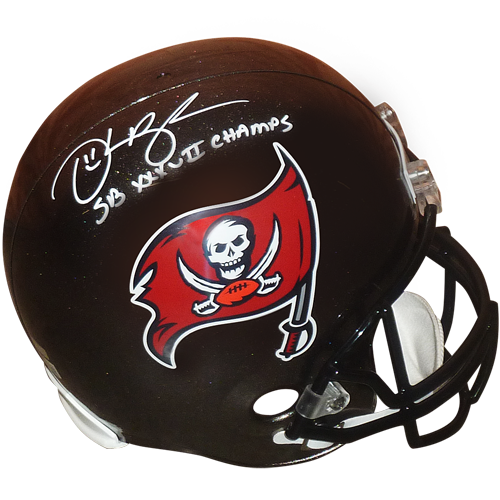 Derrick Brooks Autographed Tampa Bay Buccaneers Deluxe Full-Size Replica Helmet w/ "SB XXXVII Champs" - Beckett