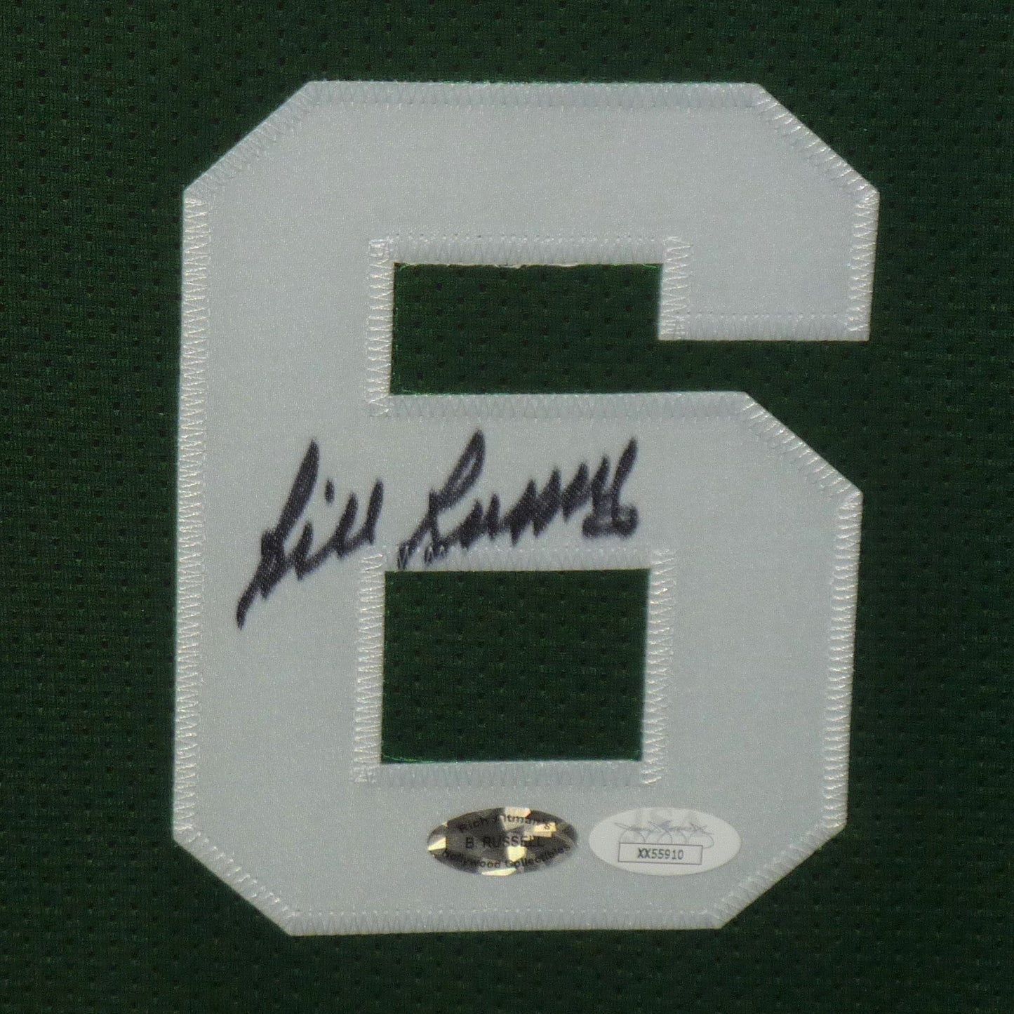 Bill Russell Autographed Boston Celtics (Green #6) Deluxe Framed Jersey - JSA