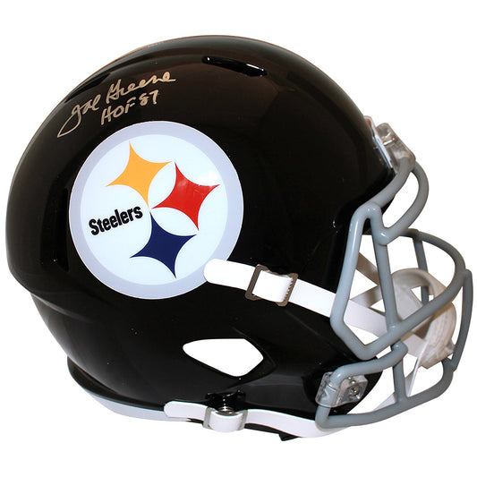 Joe Greene Autographed Pittsburgh Steelers Deluxe Full-Size Replica Helmet w/ "HOF 87" - Beckett