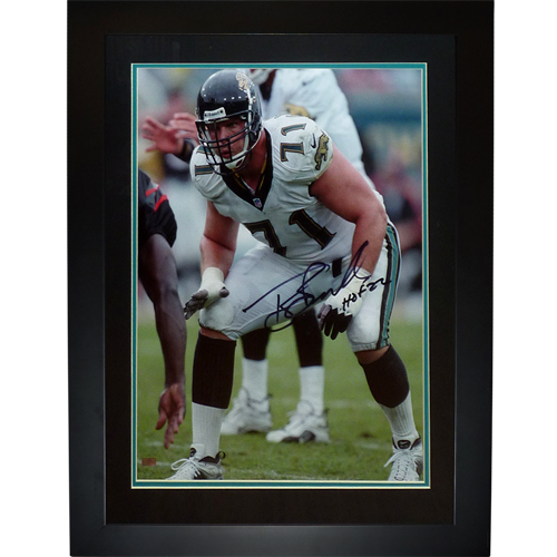 Tony Boselli Autographed Jacksonville Jaguars Deluxe Framed 16x20 Photo w/ "HOF 22"