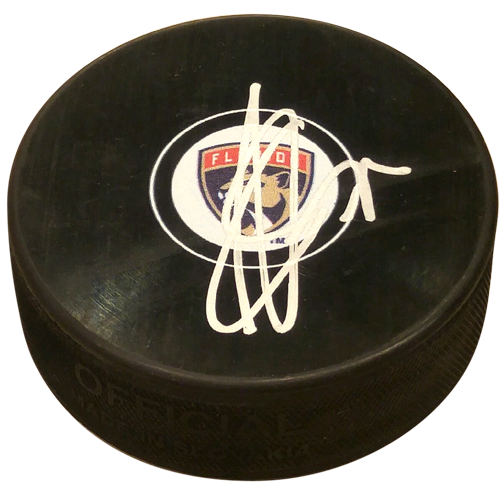 Sergei Bobrovsky Autographed Florida Panthers Hockey Puck - Beckett