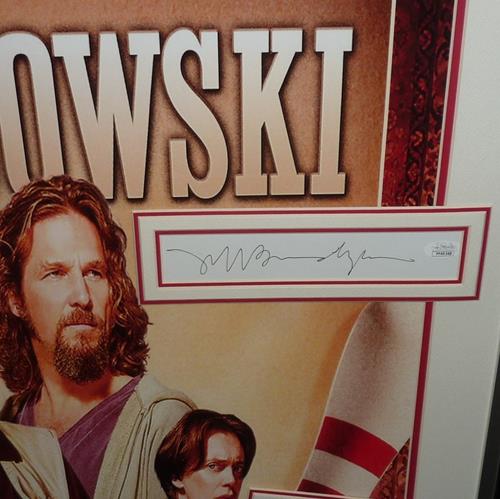 Big Lebowski Full-Size Movie Poster Deluxe Framed with Cast Autographs - JSA