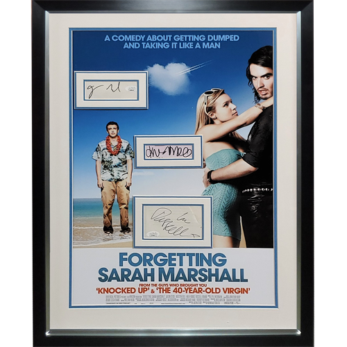 Forgetting Sarah Marshall 16x24 Movie Poster Deluxe Framed with Kristen Bell, Jason Segal and Russell Brand Autographs - JSA