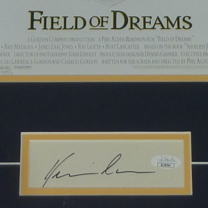 Field of Dreams 11x17 Movie Poster Deluxe Framed with Kevin Costner Autograph - JSA