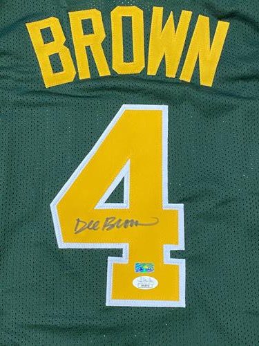 Dee Brown Autographed Jacksonville University Dolphins (Green #4) Jersey - JSA