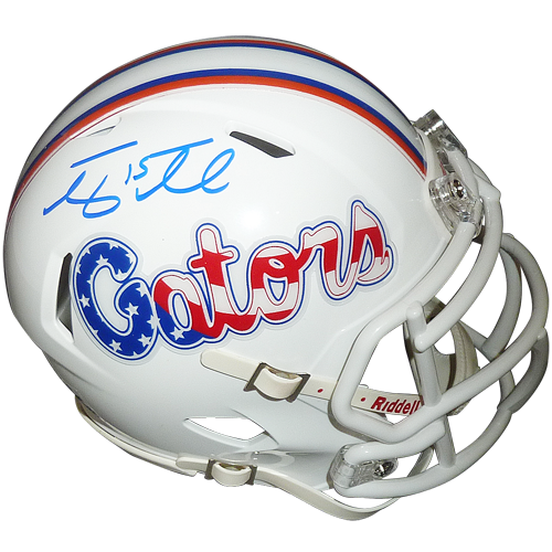 Tim Tebow Autographed Florida Gators (Stars and Stripes) Mini Helmet - Tebow Holo