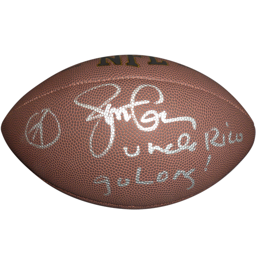 Jon Gries Uncle Rico Autographed Football w/ Go Long - Napoleon Dynamite - Beckett