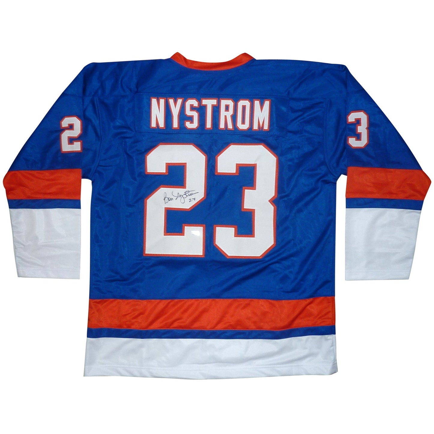 Bobby Nystrom Autographed New York (Blue #23) Custom Hockey Jersey - JSA