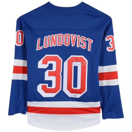Henrik Lundqvist Autographed New York Rangers (Blue #30) Fanatics Breakaway Jersey - JSA