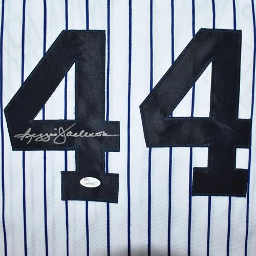 Reggie Jackson Autographed New York (Pinstripe #44) Custom Jersey - JSA