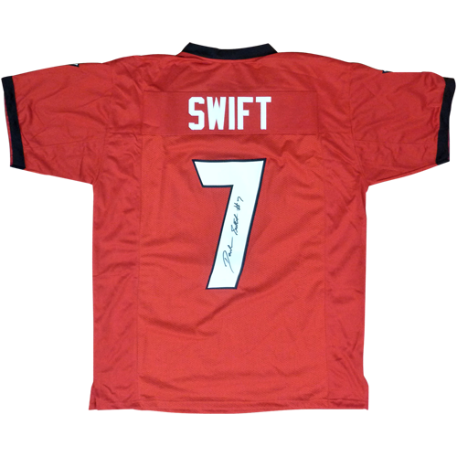 D'Andre Swift Autographed Georgia Bulldogs (Red #7) Custom Jersey - JSA