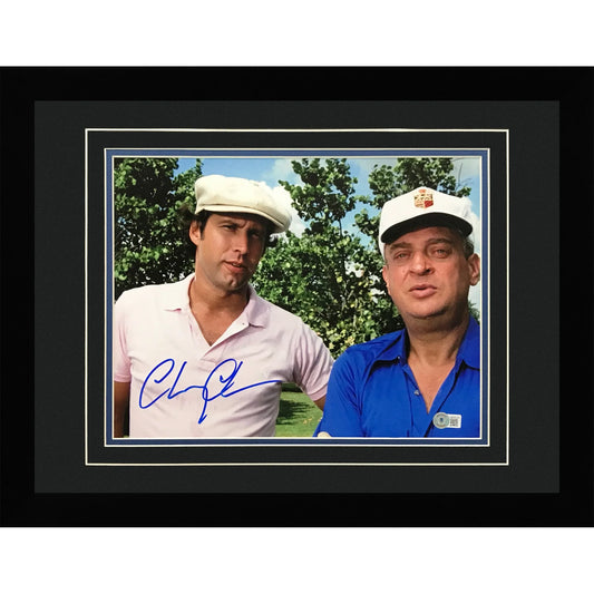 Chevy Chase Autographed Caddyshack (with Rodney Dangerfield) Deluxe Framed 11x14 Photo - Beckett