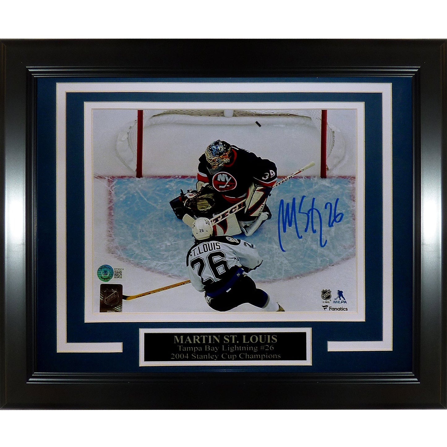 Martin St. Louis Autographed Tampa Bay Lightning Deluxe Framed 8x10 Photo - JSA