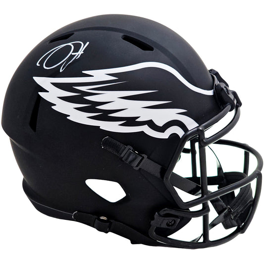 Jalen Hurts Autographed Philadelphia Eagles (ECLIPSE Alternate) Deluxe Full-Size Replica Helmet - JSA