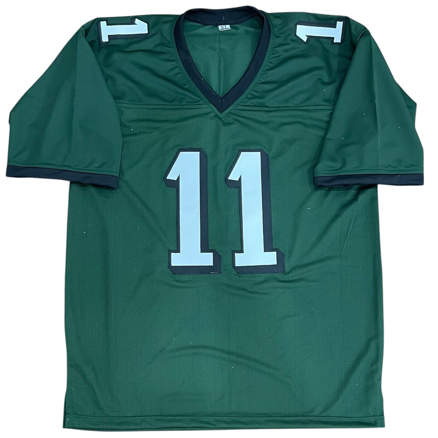 AJ Brown Autographed Philadelphia (Green #11) Custom Jersey - JSA