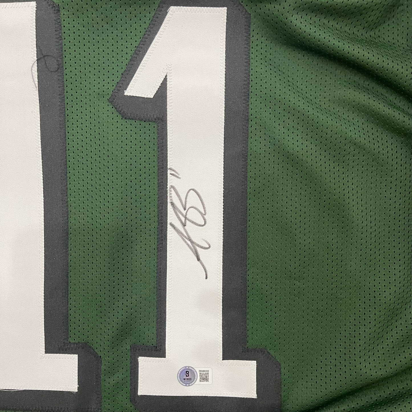 AJ Brown Autographed Philadelphia (Green #11) Custom Jersey - JSA