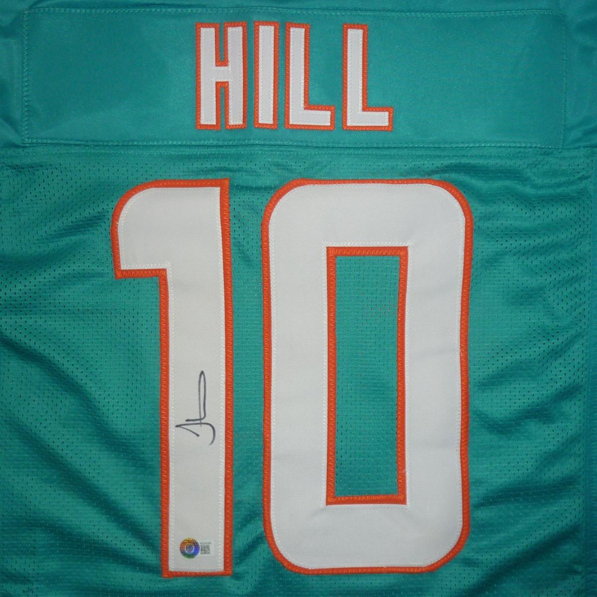 Tyreek Hill Autographed Miami (Teal #10) Custom Jersey - Beckett