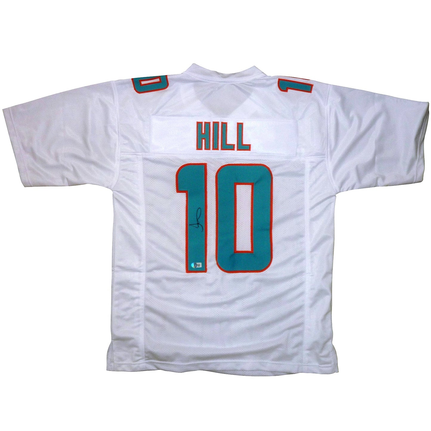 Tyreek Hill Autographed Miami (White #10) Custom Jersey – Beckett