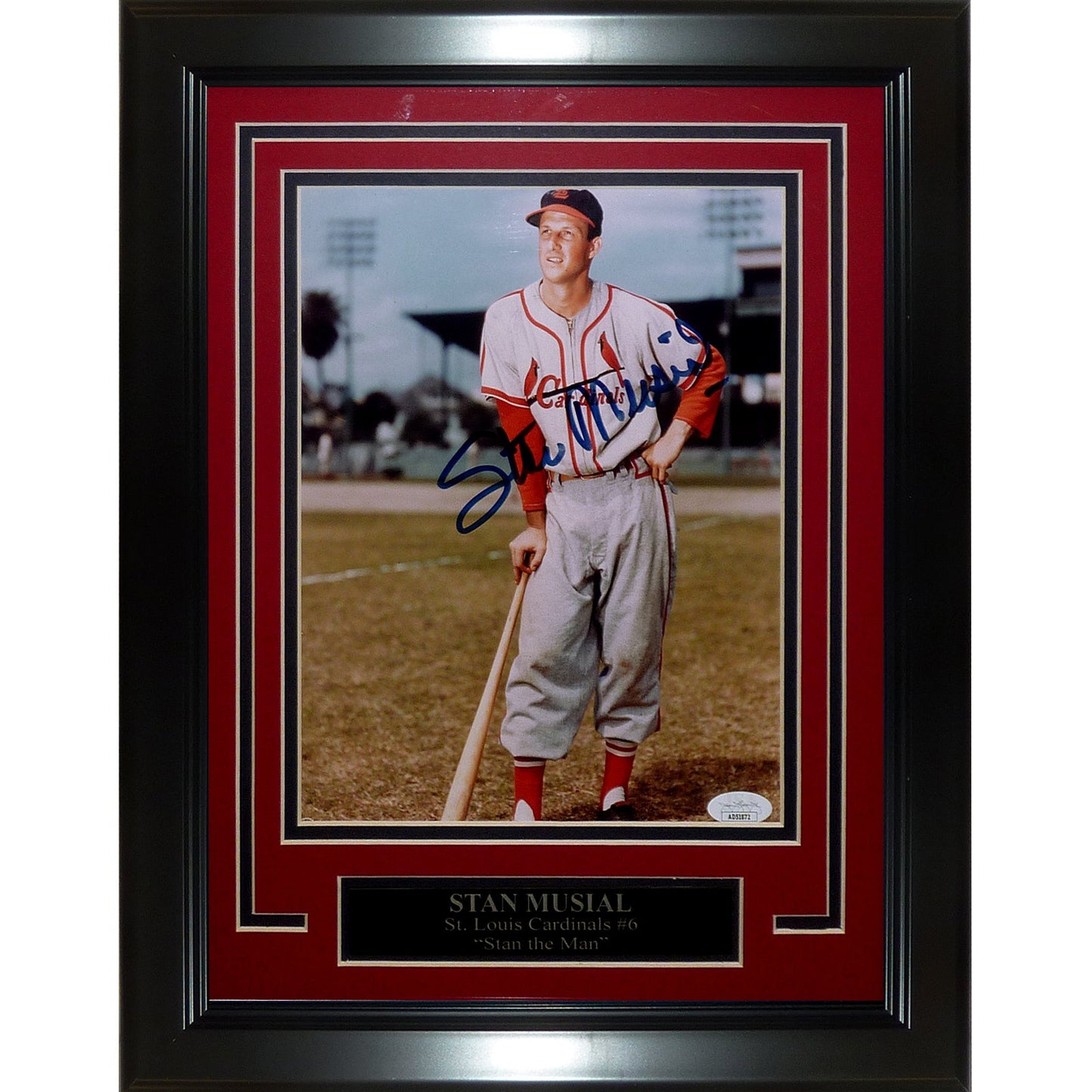 Stan Musial Autographed St. Louis Cardinals Deluxe Framed 8x10 Photo - JSA