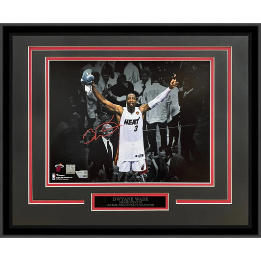Dwyane Wade Autographed Miami Heat (Spotlight Celebration) Deluxe Framed 11x14 Photo - Fanatics