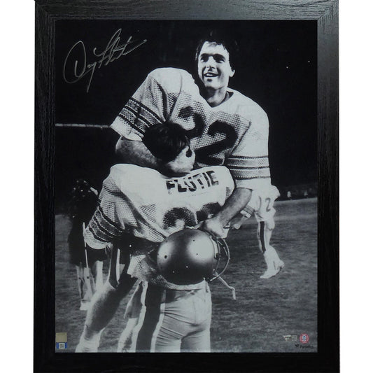 Doug Flutie Autographed Boston College Eagles (BW Celebration) Framed 16x20 Photo - JSA