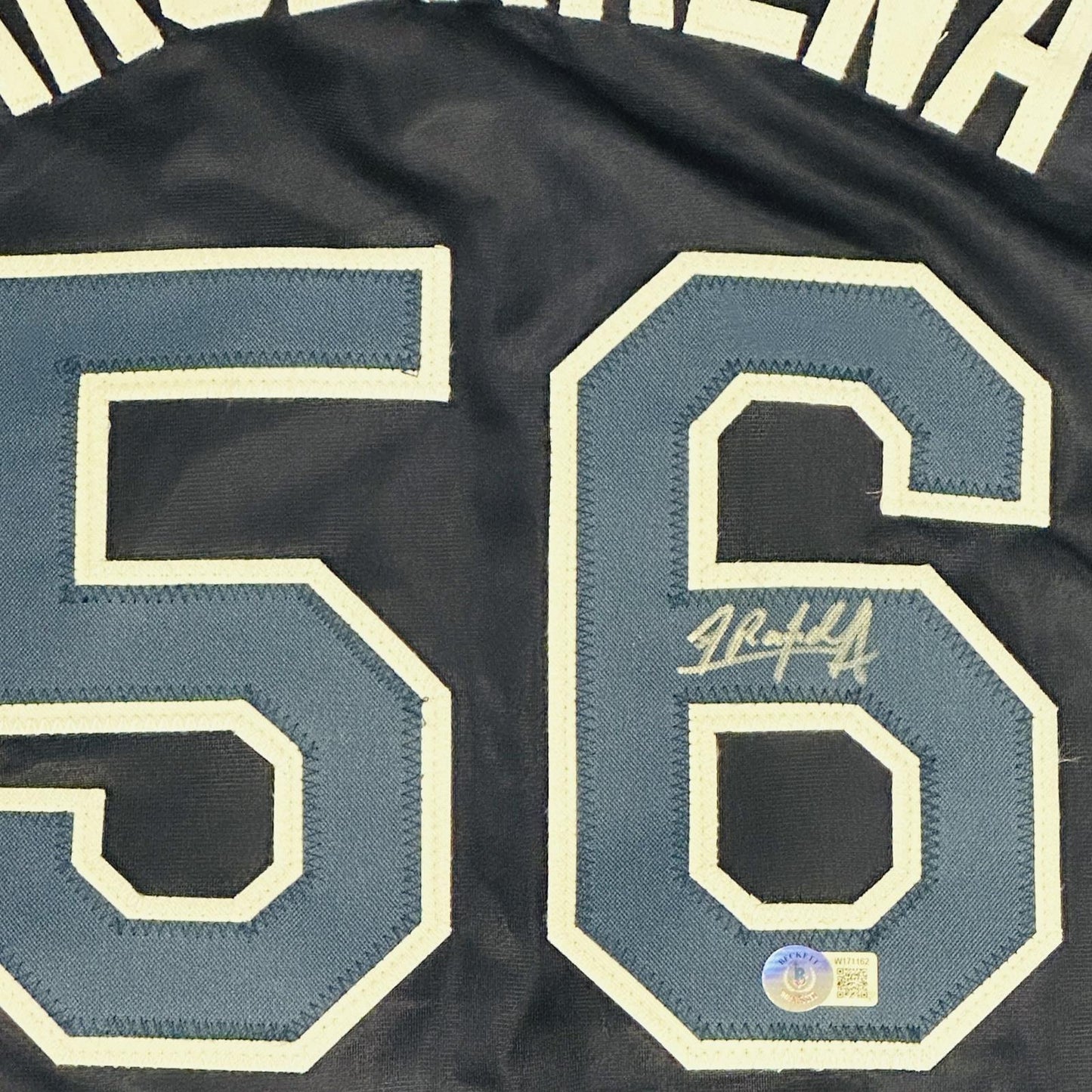 Randy Arozarena Autographed Tampa Bay (Navy Blue #56) Custom Jersey - Beckett