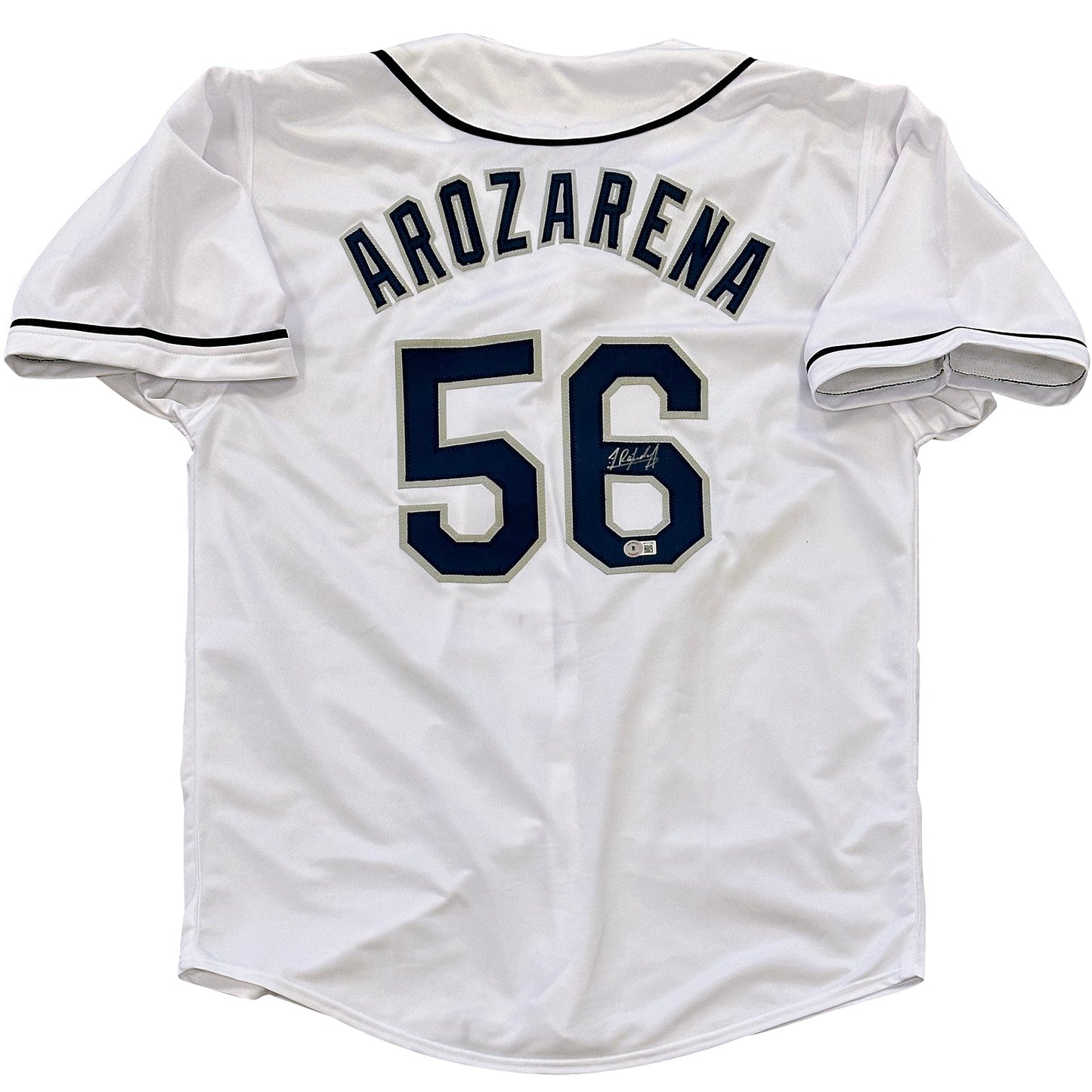 Randy Arozarena Autographed Tampa Bay (White #56) Custom Jersey - JSA