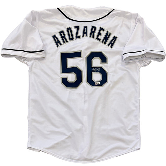 Randy Arozarena Autographed Tampa Bay (White #56) Custom Jersey - JSA