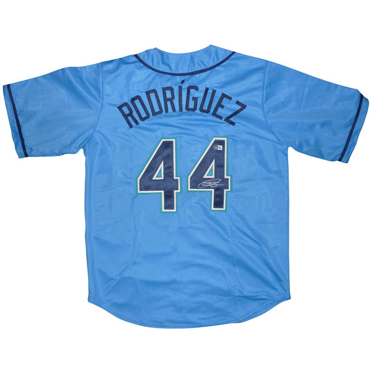 Julio Rodriguez Autographed Seattle (Baby Blue #44) Jersey - BAS