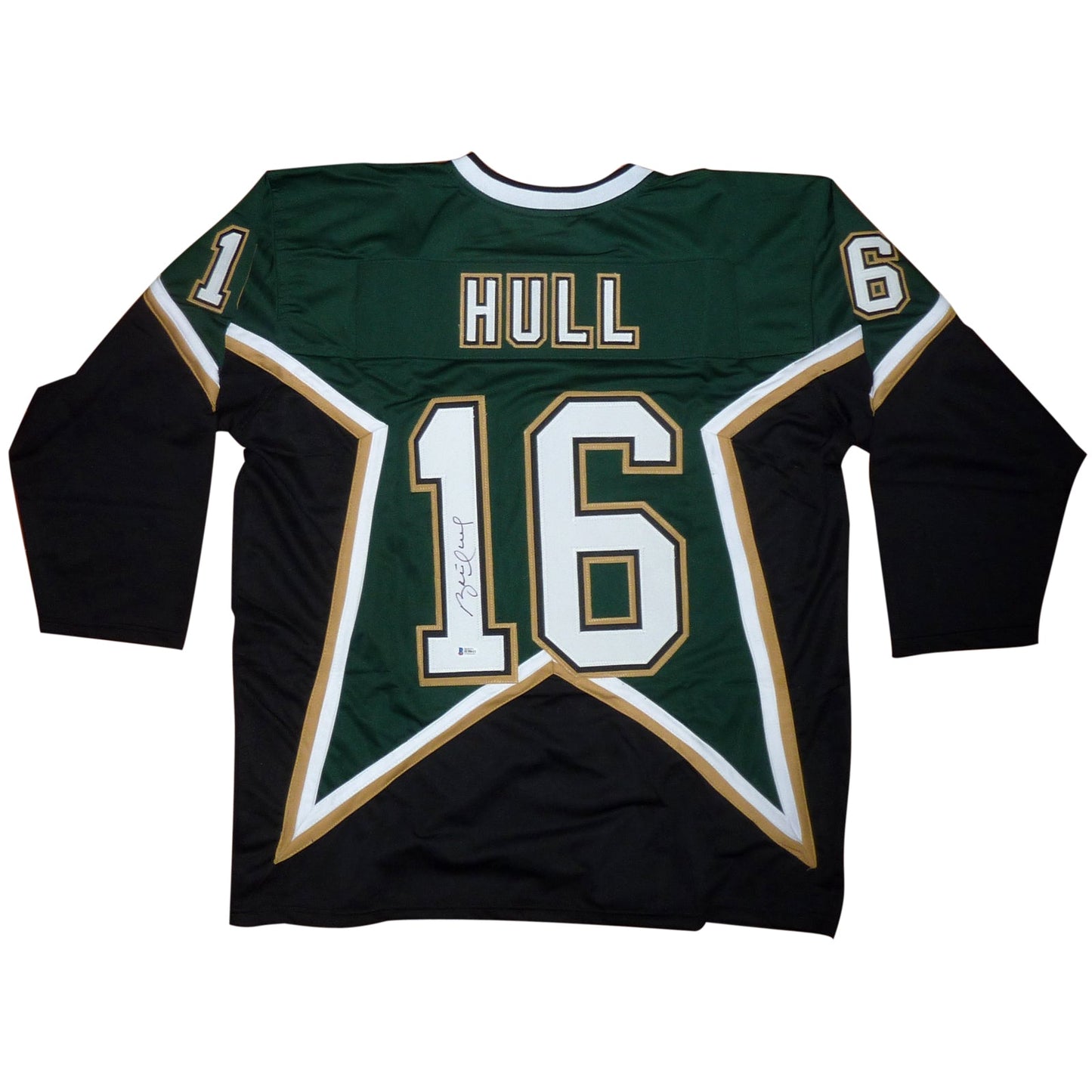 Brett Hull Autographed Dallas (Green #16) Custom Jersey - BAS