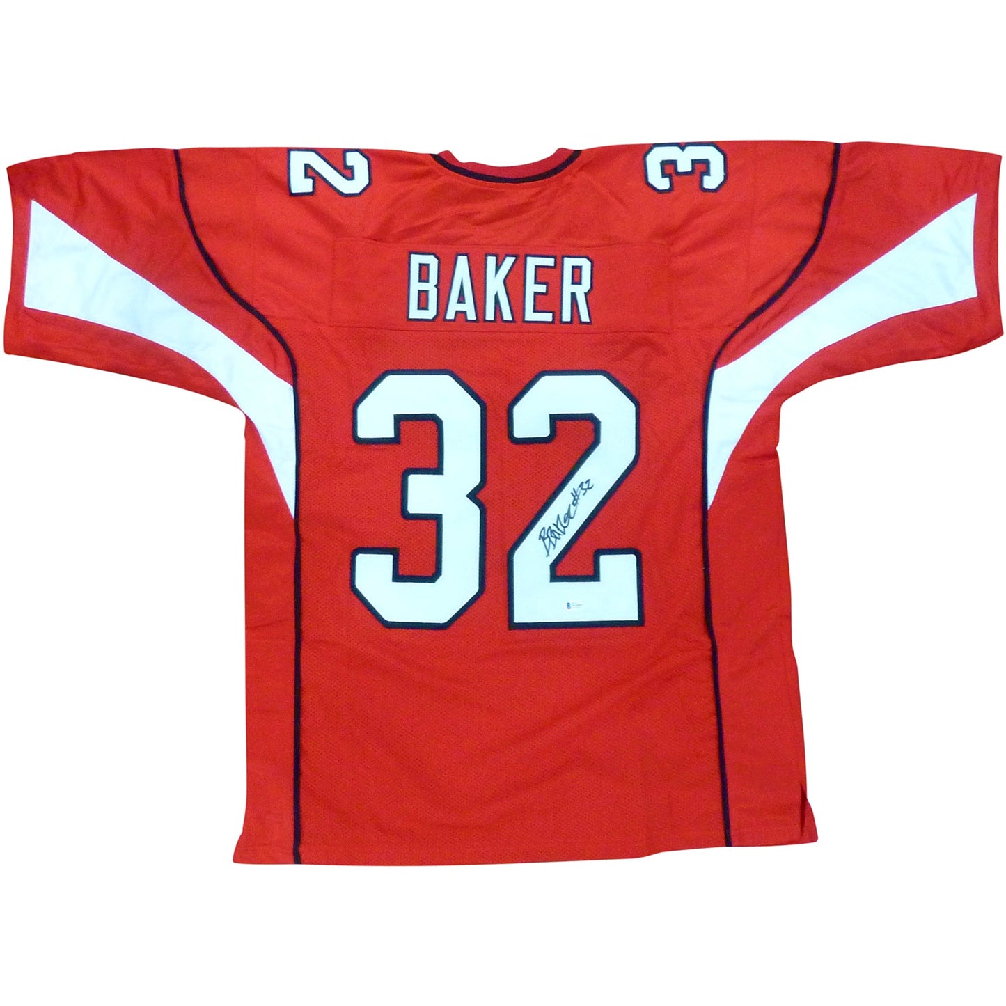 Buddha Baker Autographed Arizona (Red #32) Custom Jersey - JSA