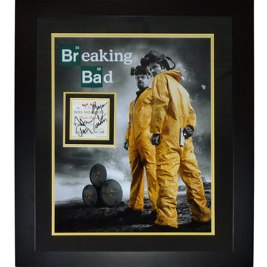 Breaking Bad 16x20 TV Poster Deluxe Framed with Bryan Cranston And Aaron Paul Autograph - JSA