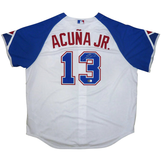Ronald Acuna Jr. Autographed Atlanta Braves (Throwback #13) Nike City Connect Jersey - JSA