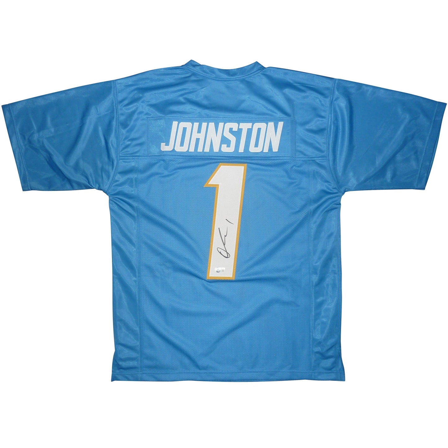 Quentin Johnston Autographed Los Angeles (Baby Blue #1) Custom Jersey - Beckett