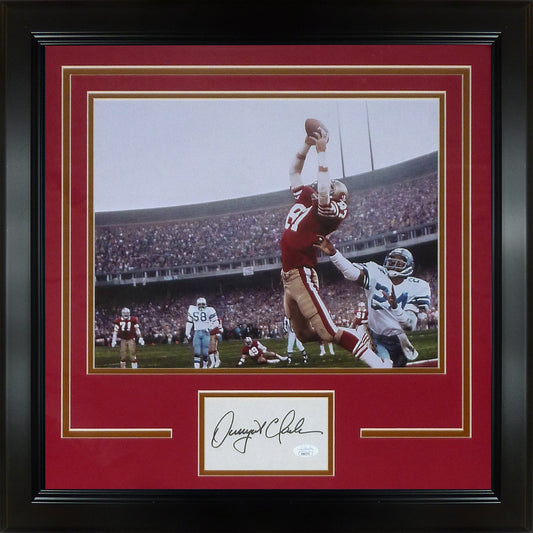 Dwight Clark San Francisco 49ers (The Catch) 11x14 Photo Deluxe Framed with Autograph - JSA