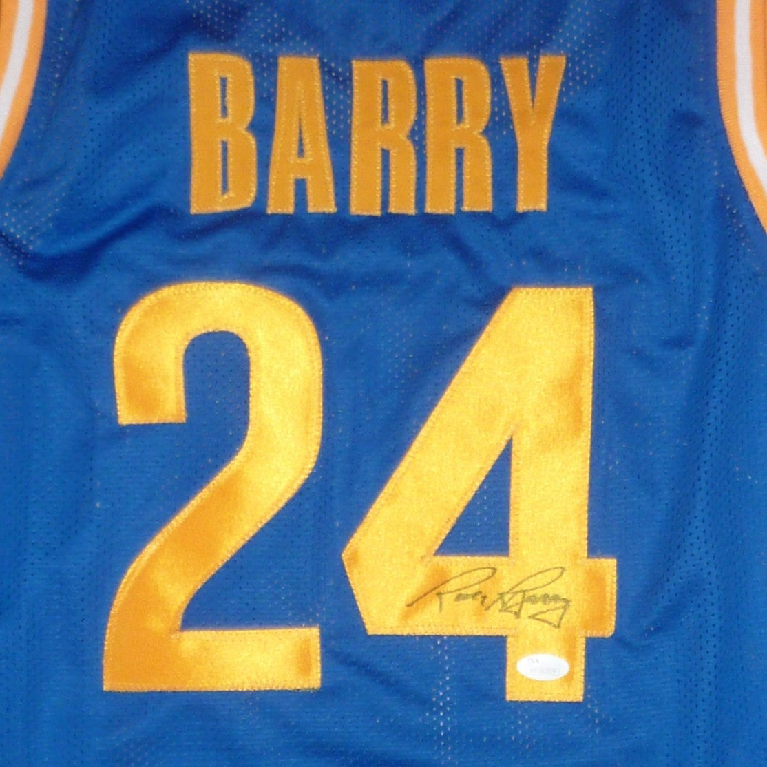 Rick Barry Autographed Golden State (Blue #24) Custom Jersey - JSA