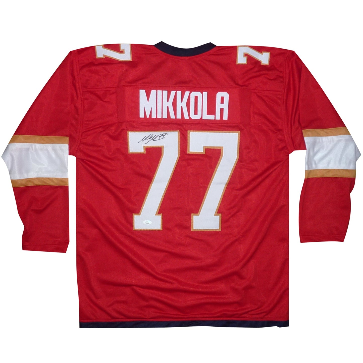 Niko Mikkola Autographed Florida (Red #77) Custom Hockey Jersey - JSA